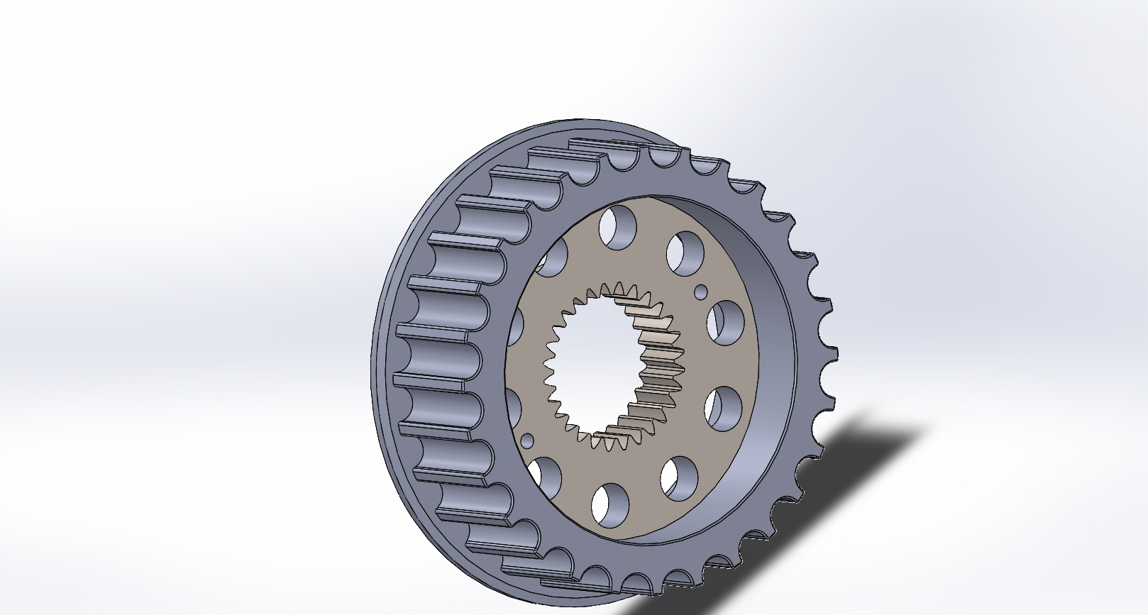 皮带轮-7--sw三维 3d模型设计图